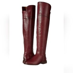 Franco Sarto Women's Size 5.5 M Wide Calf Used L - HALEEN Bordeaux Boots